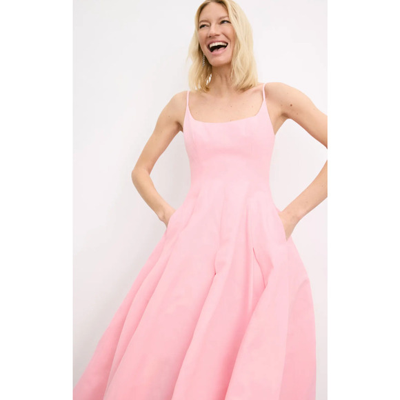 Staud Joy Gown in Pink Maxi Dress Size 2 - Picture 2 of 10